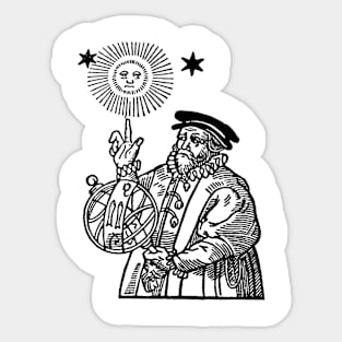 Medieval Astrologer / Astronomer Sticker